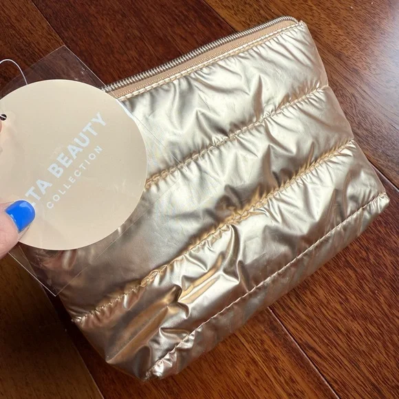 Golden Pillow Makeup Bag/Pouch - Picture 1 of 13